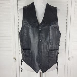American Top genuine leather vest adjustable sides